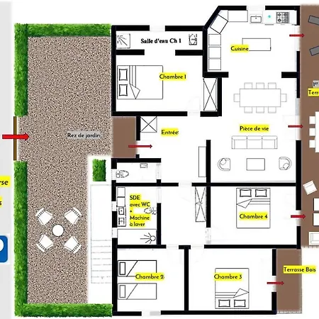 T5, Perfettu 115m2 - Jardin, Piscine, 8 Pers アパート *